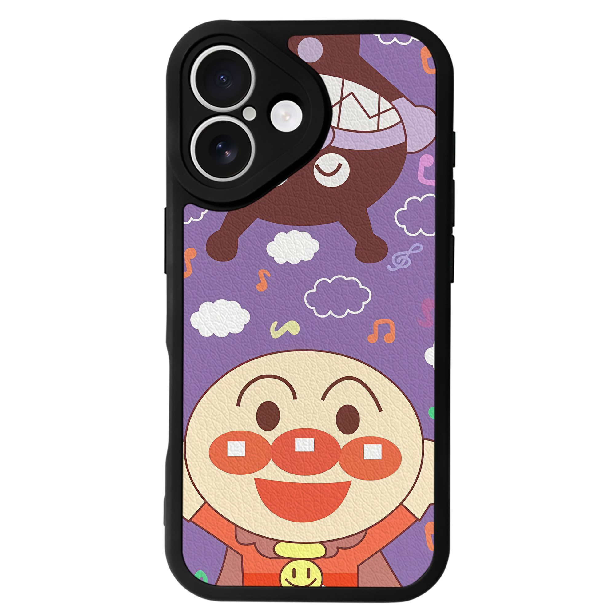 （画像用） アンパンマン Anpanman 【iPhone 16シリーズ対応】シリコンスマホケース（レザー調） 材質：シリコン